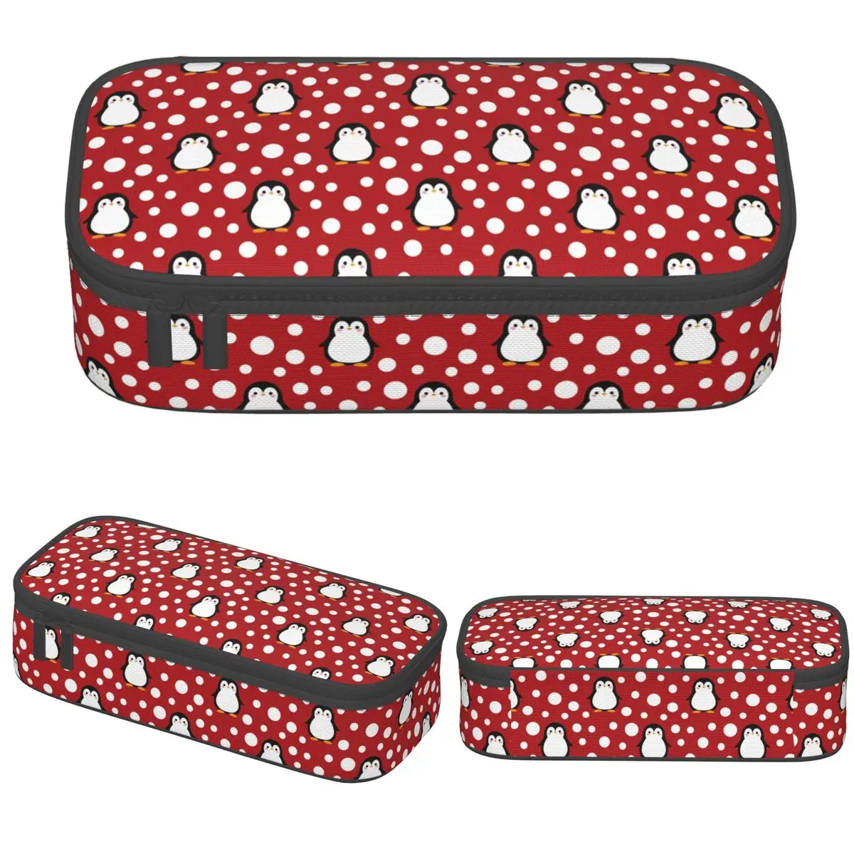 

Милый пингвин, снег, мультяшный узор, пенал, рождественский мультяшный животный, коробка для ручек, сумки для макияжа, школьные принадлежности, подарки, пеналы