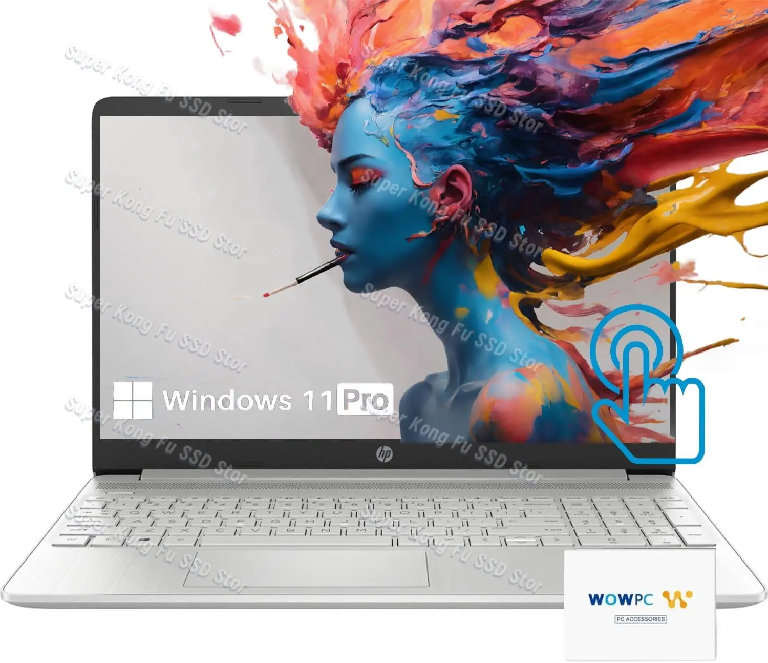 Do najnowszego laptopa HP, 15,6-calowy wyświetlacz dotykowy Full HD (1920 x 1080), 10-rdzeniowy procesor Core I7-1255U, Windows 11 Pro 64 GB + 1 TB