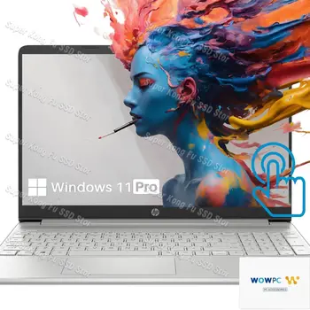 HP 최신 노트북용 터치 디스플레이, 15.6 인치 풀 HD (1920X1080), 코어 I7-1255U 10 코어 프로세서, 윈도우 11 프로 64GB + 1TB