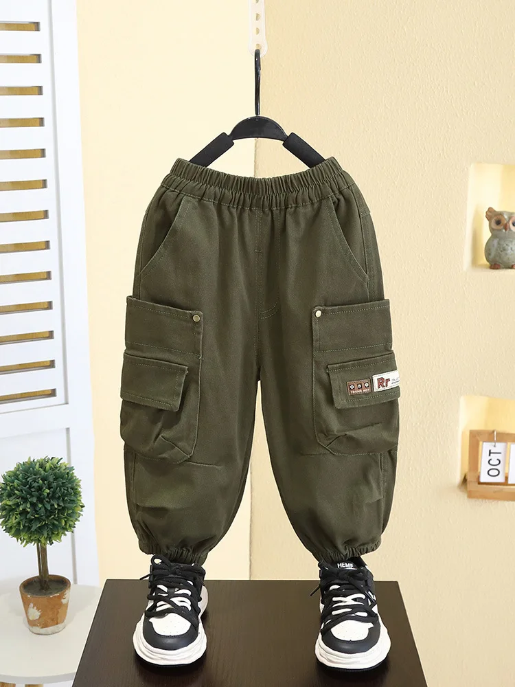

Брюки-карго для мальчиков, уличные брюки с большими карманами, детские красивые брюки, детские повседневные брюки для детей 2–10 лет