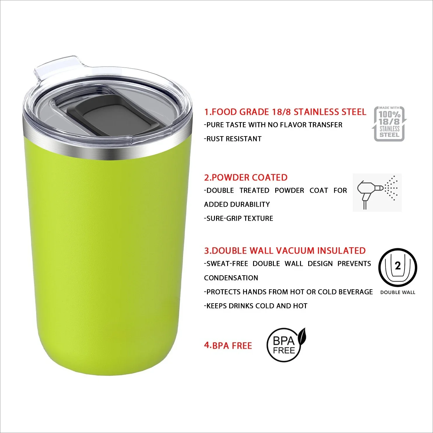 

Unique 304 stainless steel 591ml thermos cup vacuum coffee cup portable outdoor thermal insulation coffee cup