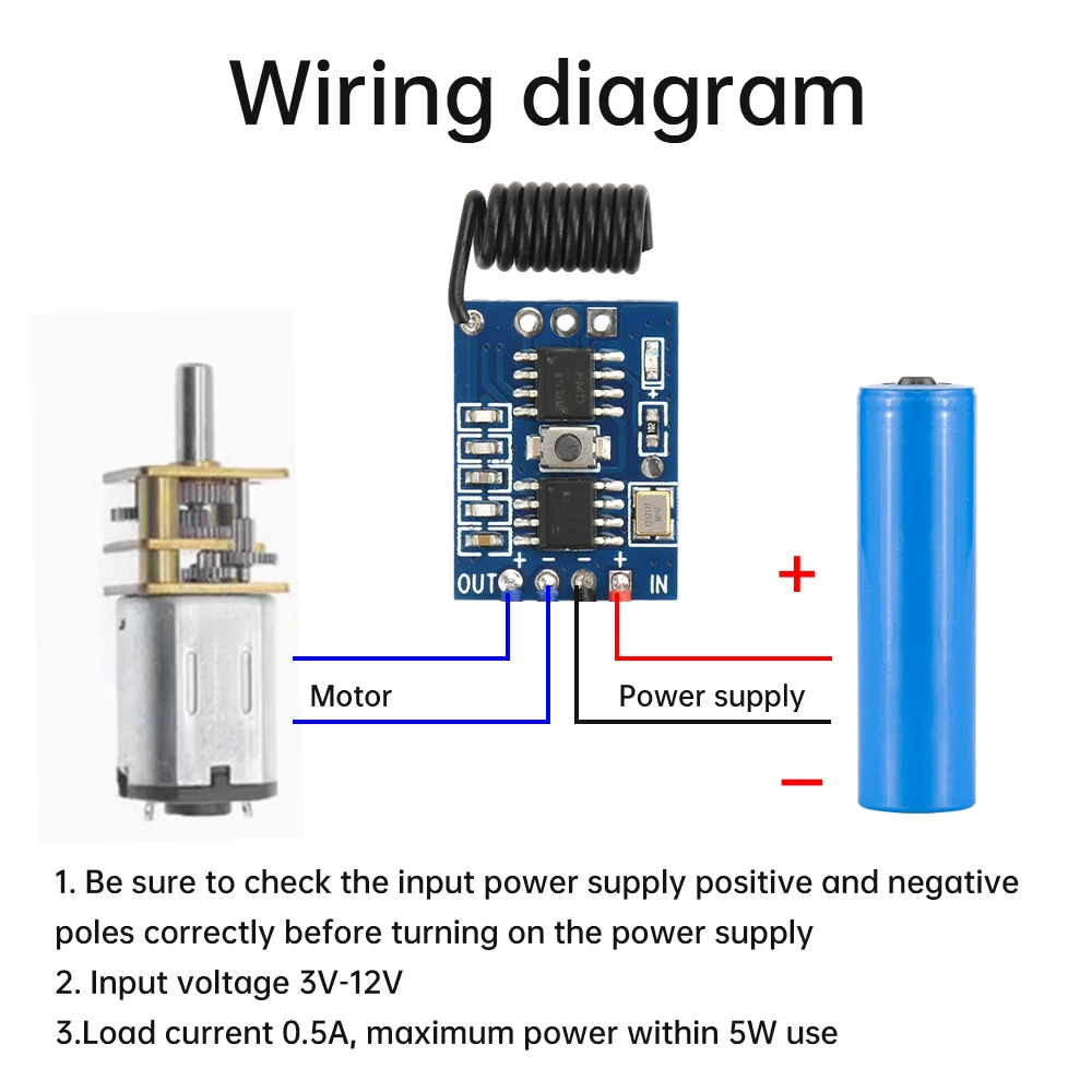 PWM Motor Speed Controller Forward/Reverse Rotation Speed Regulation Self-lock with Remote Controller