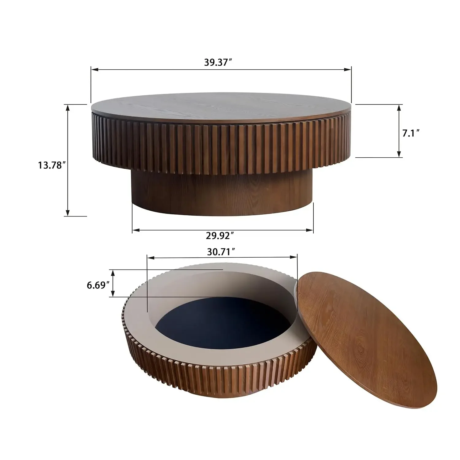 Nesting Convenient Premium Coffee Table Decorative Polished Rustic Industrial Coffee Table Table Sejour Living Room Furniture