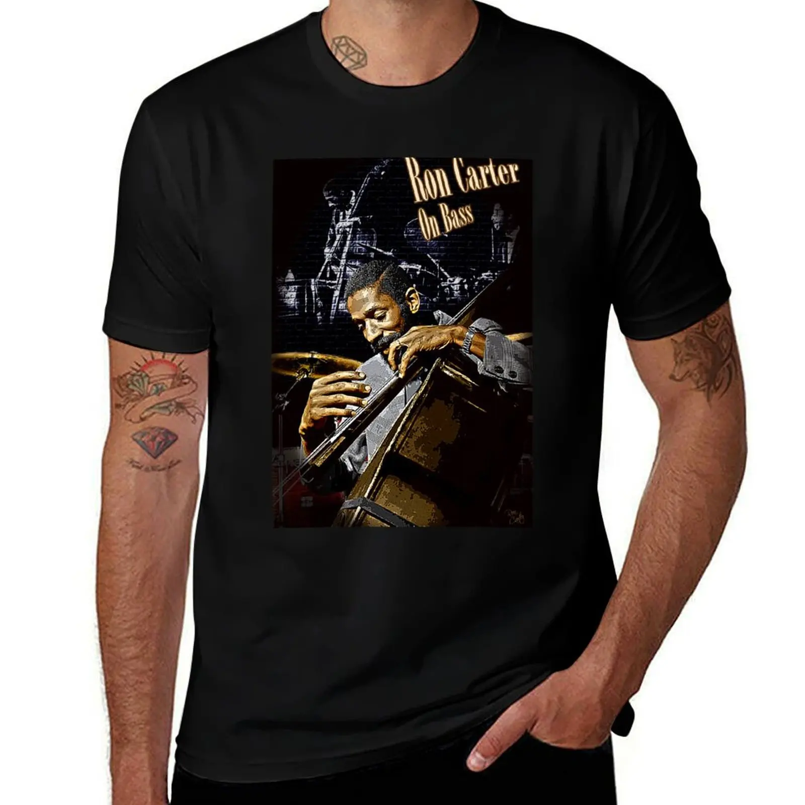 Ron Carter On Bass D-1 Grafik T-Kleid T-Shirt T-Shirt individuell bedruckte Herren-T-Shirts für Herren T-Shirt
