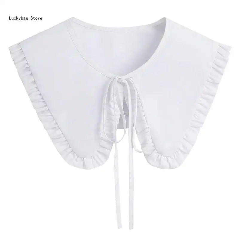 

Pleated Lace False Shirt Collar Women Fashionable Decorative Faux Collar