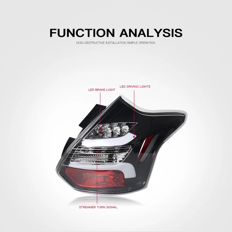 Styling Led Tail Lamp Auto Tail Light Rear Light For Ford Focus New Design With Turn Signal Brake Light