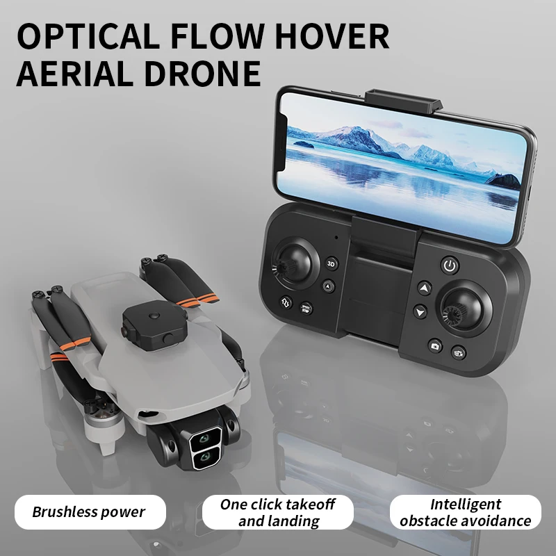 Nouveau L106 PRO moteur sans brosse 8K HD double caméra 2.4GHz Drone 360 ° Hélicoptère RC Portable Intelligent pour éviter les o