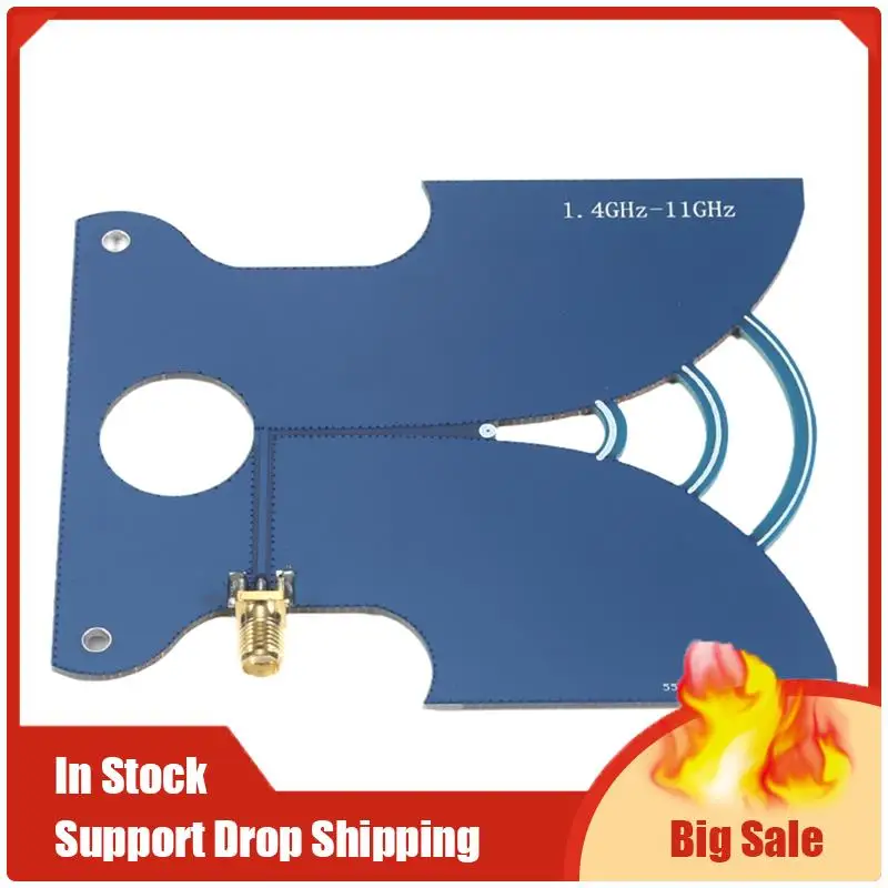 هوائي UWB 1400 ميجا هرتز - 11 جيجا هرتز هوائي واسع النطاق للغاية مكاسب عالية نقل الصور لتحديد المواقع TEM SMA أنثى