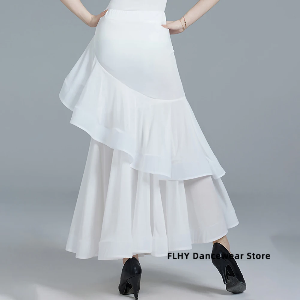 2024 Modern Dance Lady New Ballroom Dance Practice Dress Ballroom Dance Latin Performance Half-Length Fishbone Skirt