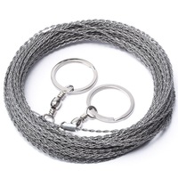 1-3M Outdoor Hand Drawn Rope Saw Portable Stainless Steel Wire Saw Manual Cutting Chain Camping Hiking Survive Woodworking Tools