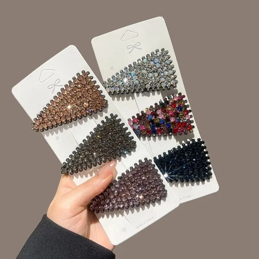 

Cute Zircon Rhinestone BB Clip Small Hair Clip Diamond Triangle Hair Clip Side Clip Geometric Hairpin Girls