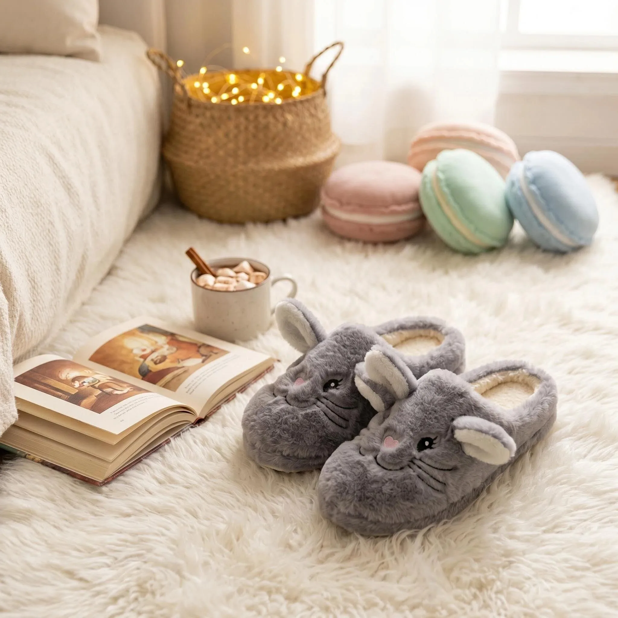 Une paire de pantoufles en pel - Soft Plush Doll avis et prix