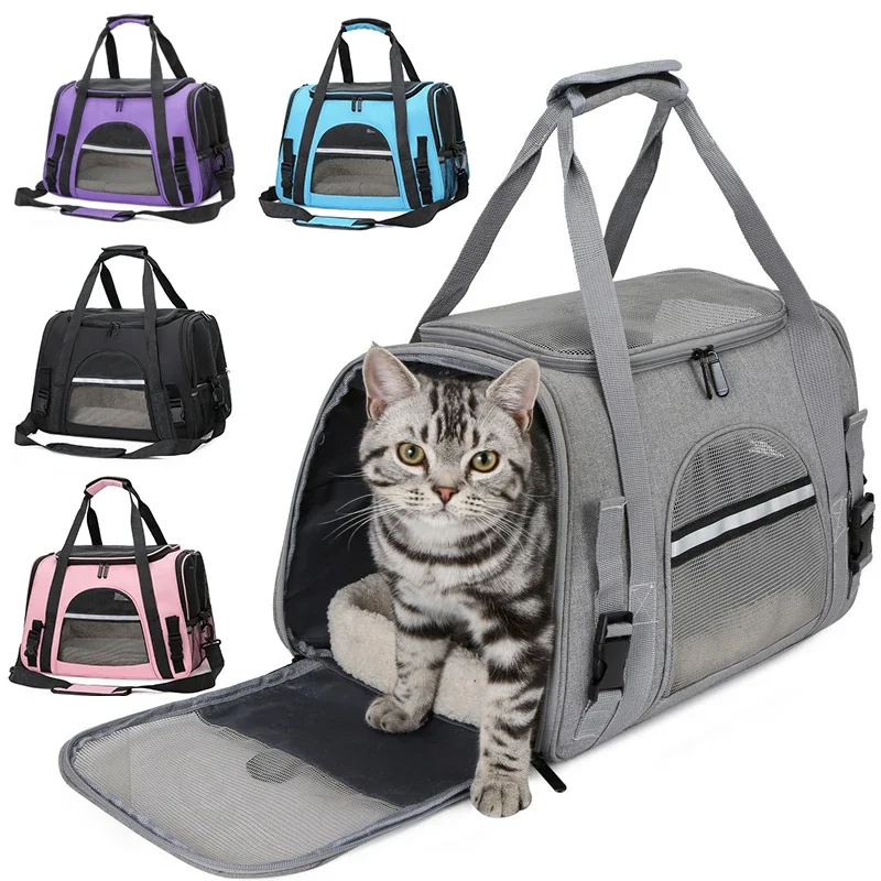 

Portable Pet Carrier Bag Expandable Large Breathable Handheld Cat Dog Travel Backpack Outdoor Foldable Carrier Pet Backpack