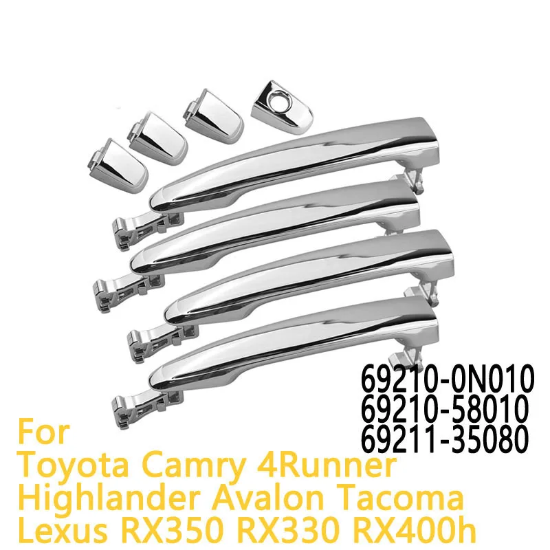 1Pc Door Handle Compatible with Toyota Camry 4Runner Highlander Avalon Tacoma Alphard Lexus RX350 RX330 RX400h