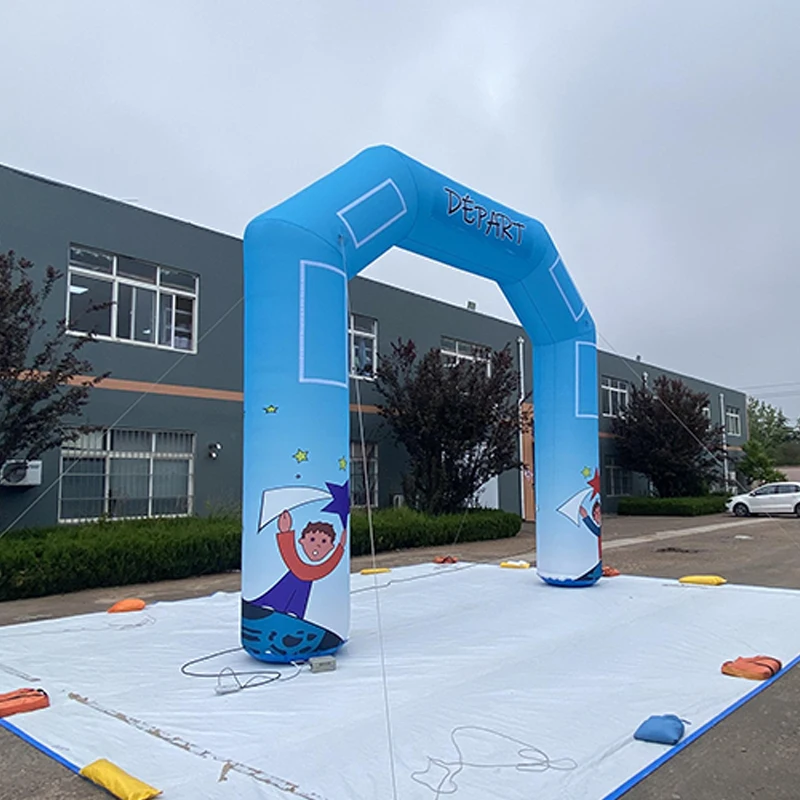 Custom Inflatable Advertising Arch Waterproof Durable Inflatable Arch for Events Oxford Cloth Angled Inflatable Entrance
