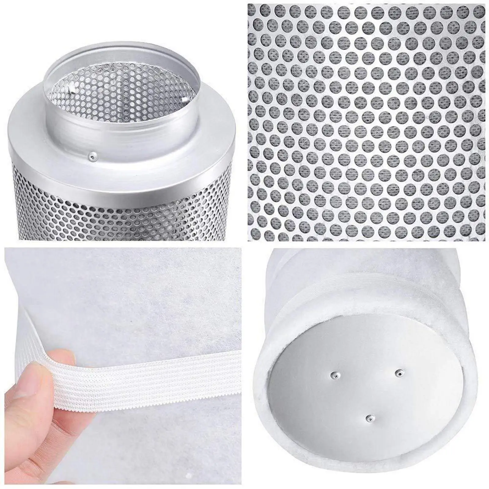 4/6/8 Inch Air Carbon Filter Odor Control for Inline Fan Pre-Filter Reversible