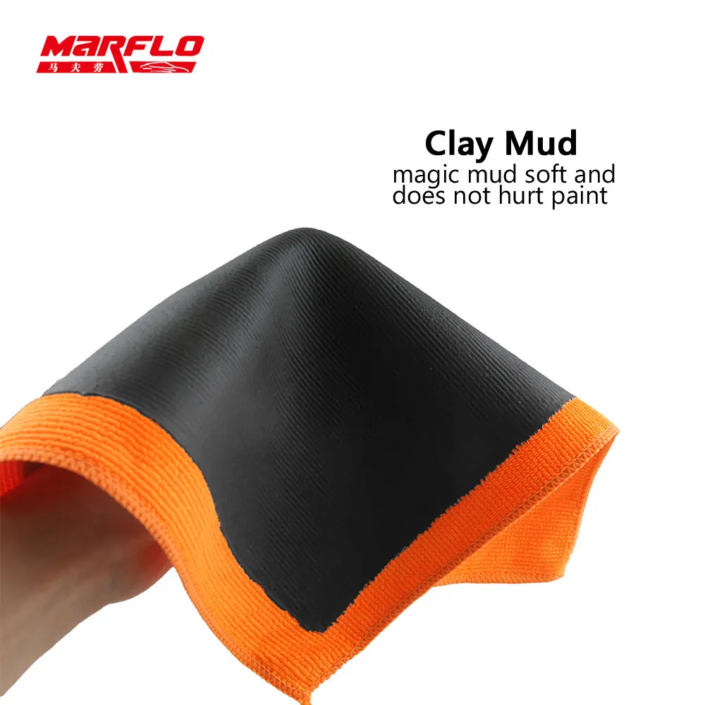 Magic Clay Towel Bar Cloth Microfiber Brushes Orange Auto Care Car Detailing Tools Marflo Heavy King Grade Car Cleaning Clay Bar images - 6