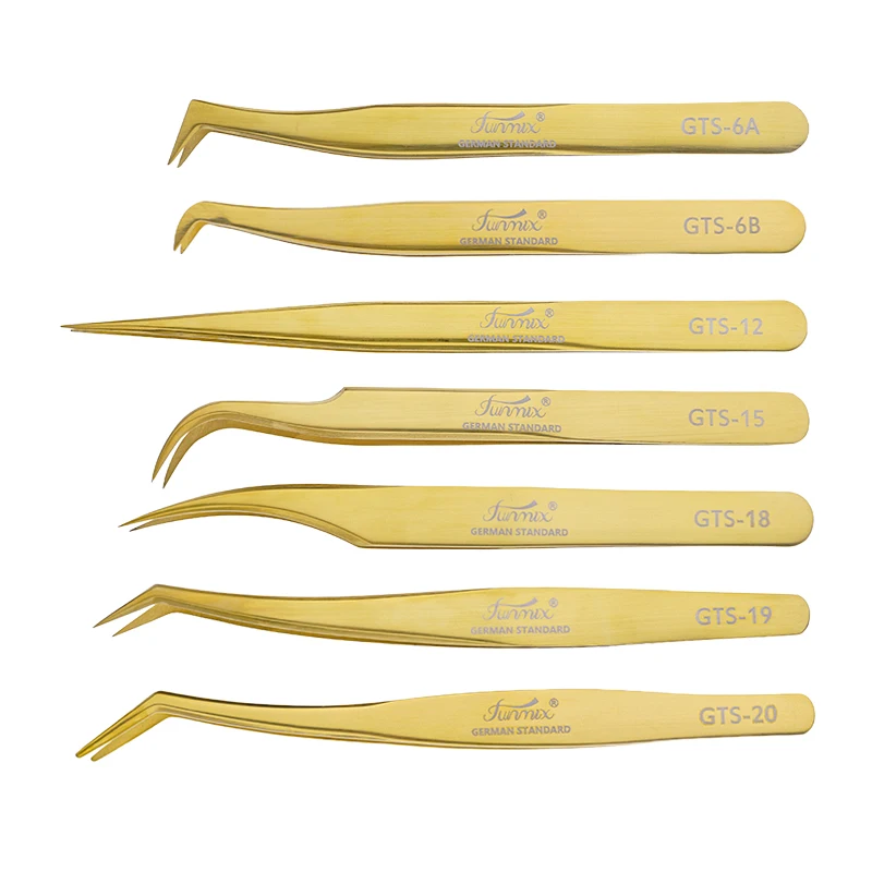 1 قطعة ملاقط مكافحة ساكنة عالية الدقة الألياف تلميح لملحقات رمش المضادة للانزلاق ملاقط من الفولاذ المقاوم للصدأ ماكياج أداة