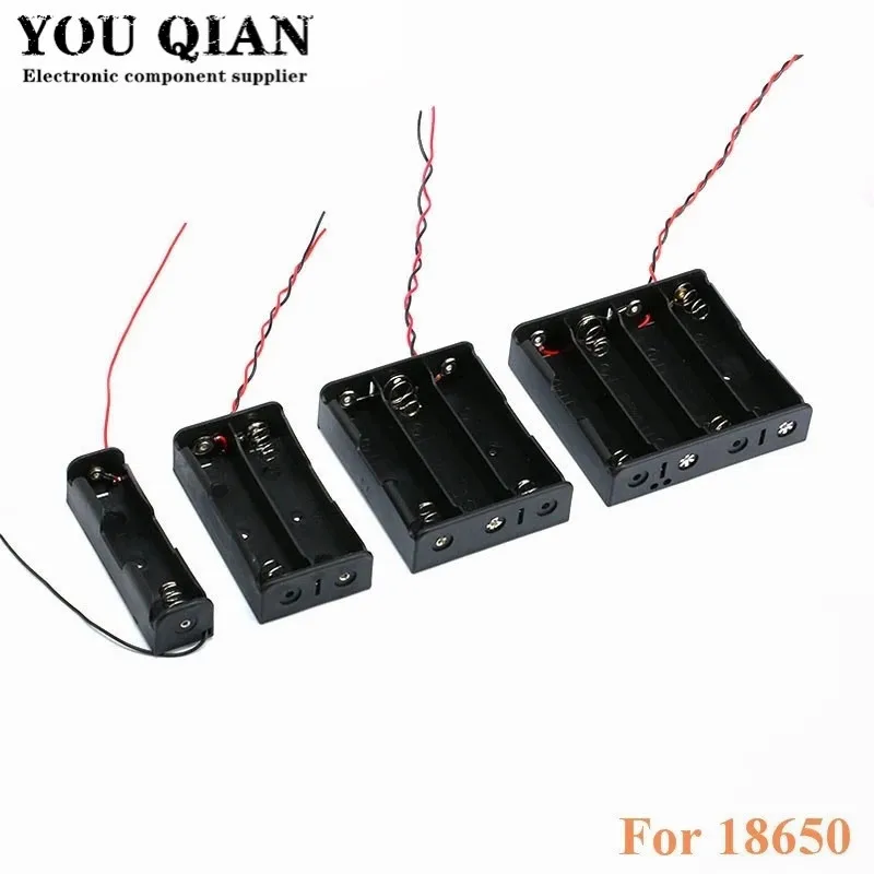 Neue AA/18650 Power Bank Fällen 1X 2X 3X 4X 18650 Batterie Halter Storage Box Fall 1 2 3 4 Slot Batterien Container Mit Draht Blei