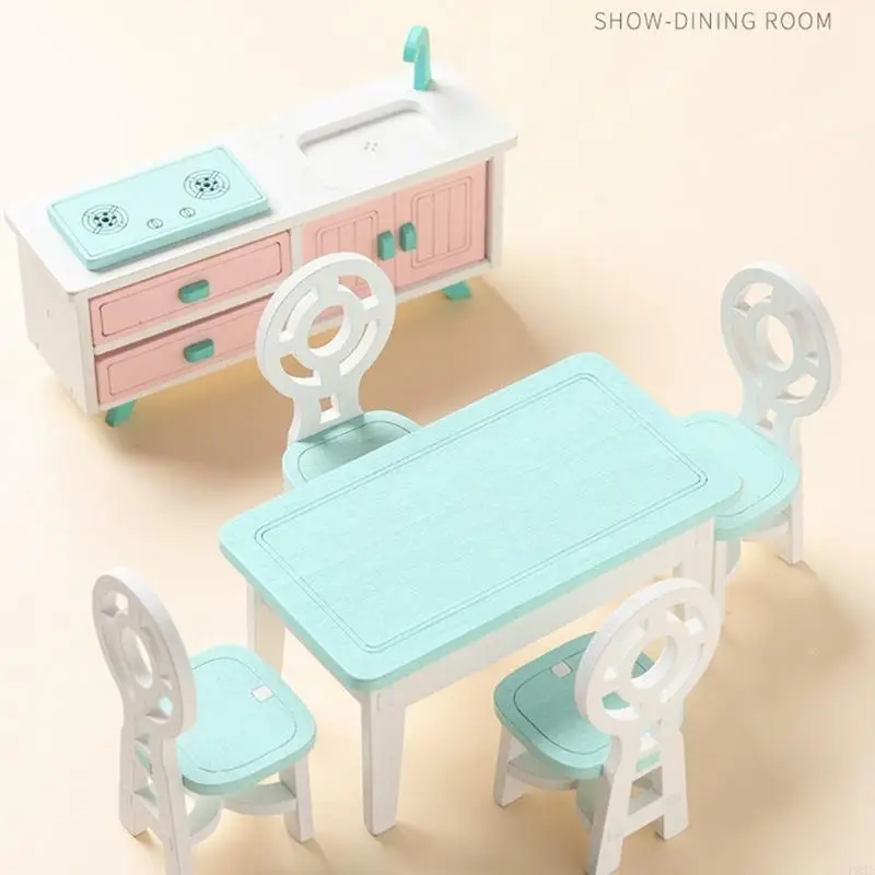 f62d 귀여운 미니어처 나무 침대 거실 장난감 장식 가구 모델 장식 어린이를위한 교육 장난감 선물 선물