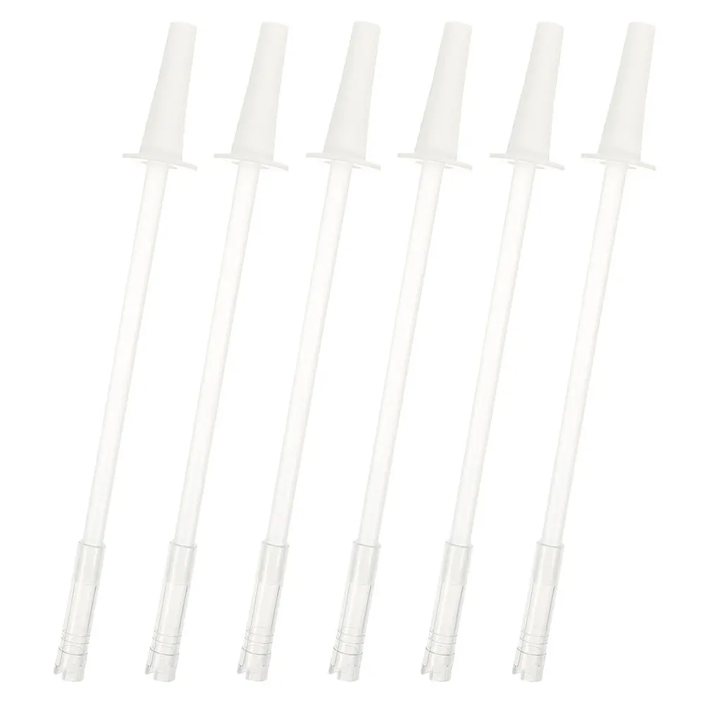 

6 set Reusable Water Bottle Straws Smooth Detachable Silicone Connector Easy Clean Multi-Function Household Juice Camping