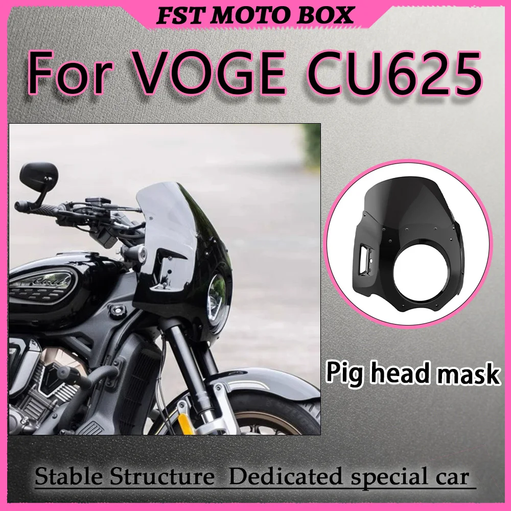 For VOGE CU625 Retro Pig Head Front Fender Kit: The wrapped design enhances the front fender lines, creating a classic American