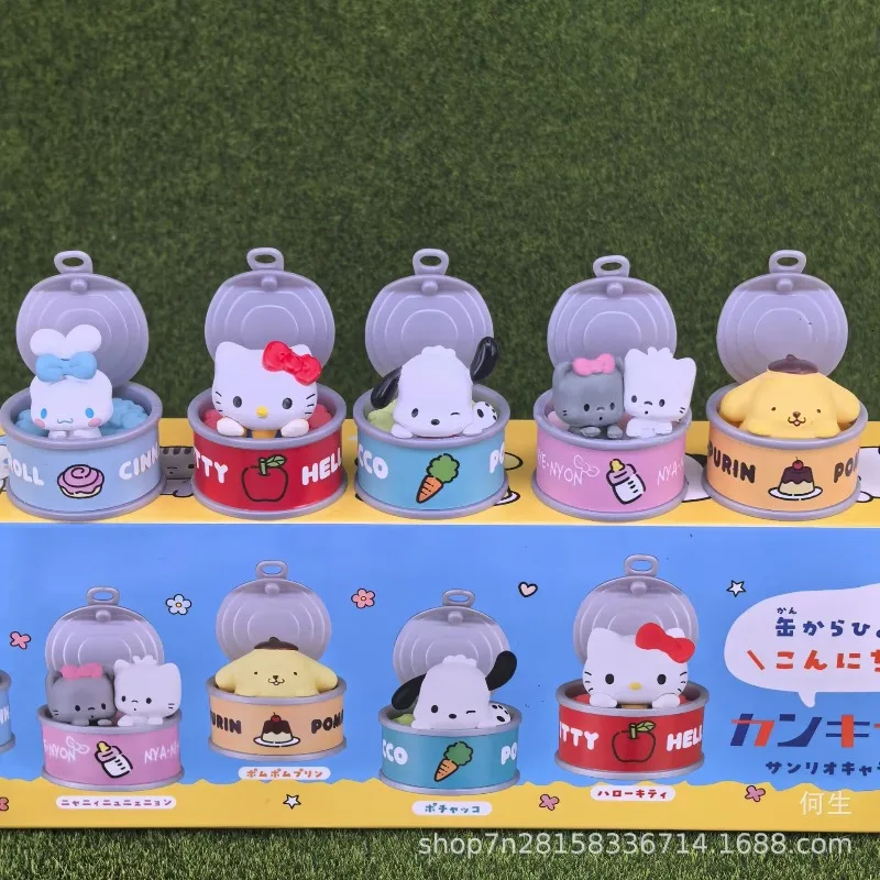 

Sanrio Blind Box Toys Mini Can Series Cute Pom Pom Purin Cinnamoroll Figure Model Doll Toys Collect Ornaments