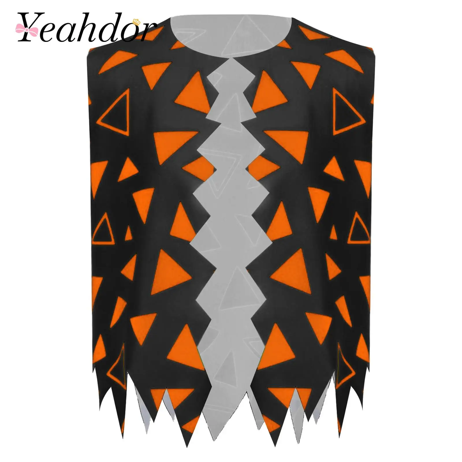 

Kids Boys Waistcoat Cavemen Costume Cosplay Clothing Sleeveless Vest for Carnival Halloween Stage Performance Flint Stone Outfit