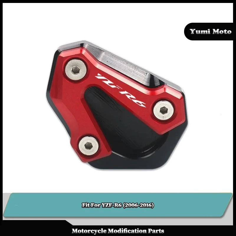 

Fit For YAMAHA YZFR6 YZF-R6 YZF R6 2006-2016 Motorcycle CNC Kickstand Foot Side Stand Extension Pad Support Plate Enlarge Stand