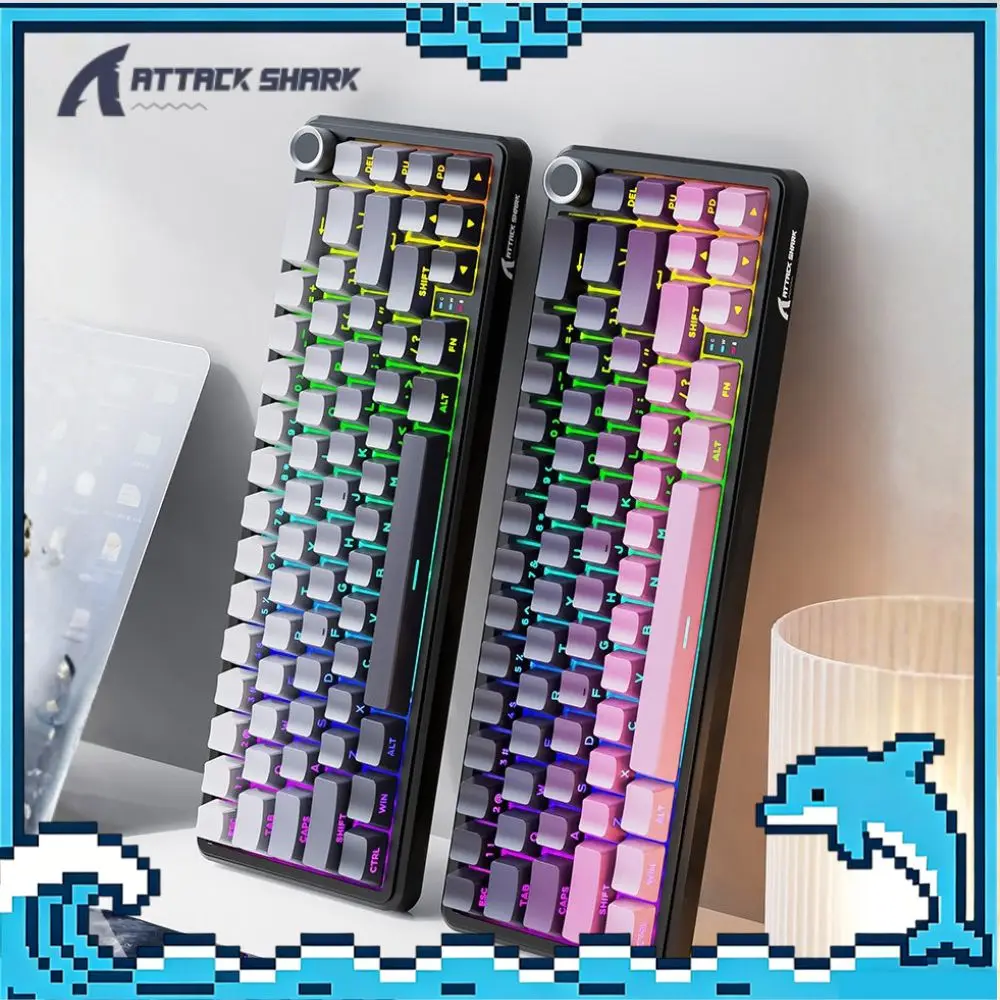 tastiera-meccanica-attack-shark-x66-tri-mode-wireless-con-manopola-retroilluminazione-rgb-tasti-pbt-stampati-lateralmente-tastiera-da-gaming