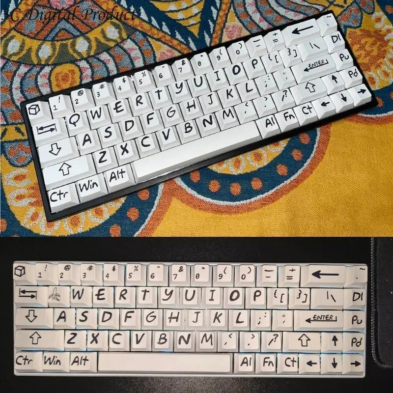 

133 Big Letter Keycaps PBT Cherry Profile Keycaps for Cherry MX Switch Q84A