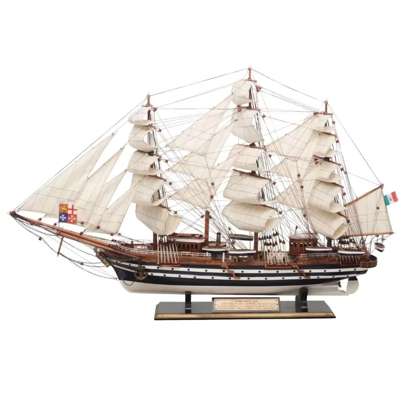 Hand-made ship model large size with glass dust cover 140CM European style decoration Z20140