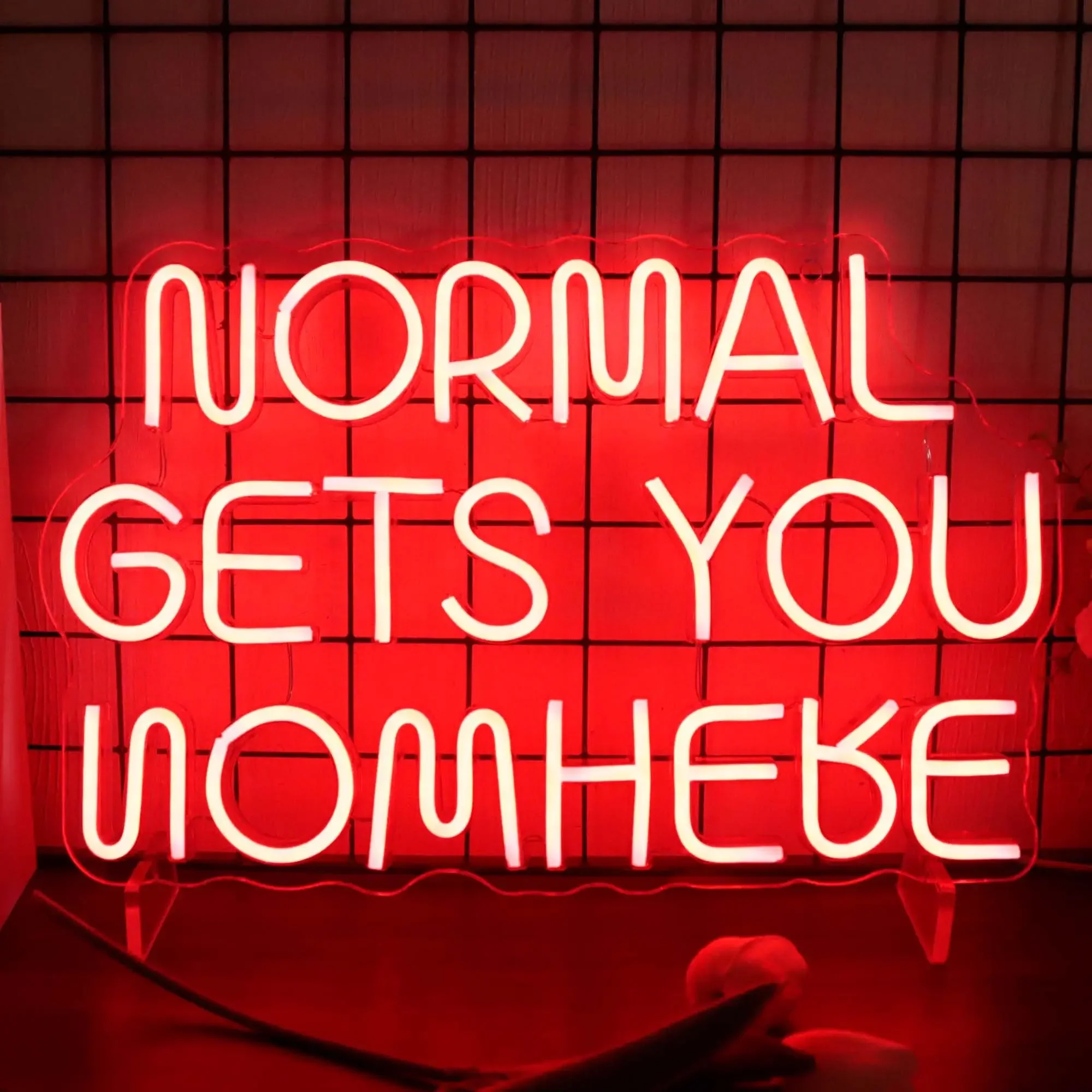 

Normal Gets You Nowhere Neon Sign Large Neon Lights Signs LED Neon Signs for Wall Decor, Wedding, Birthday Gift