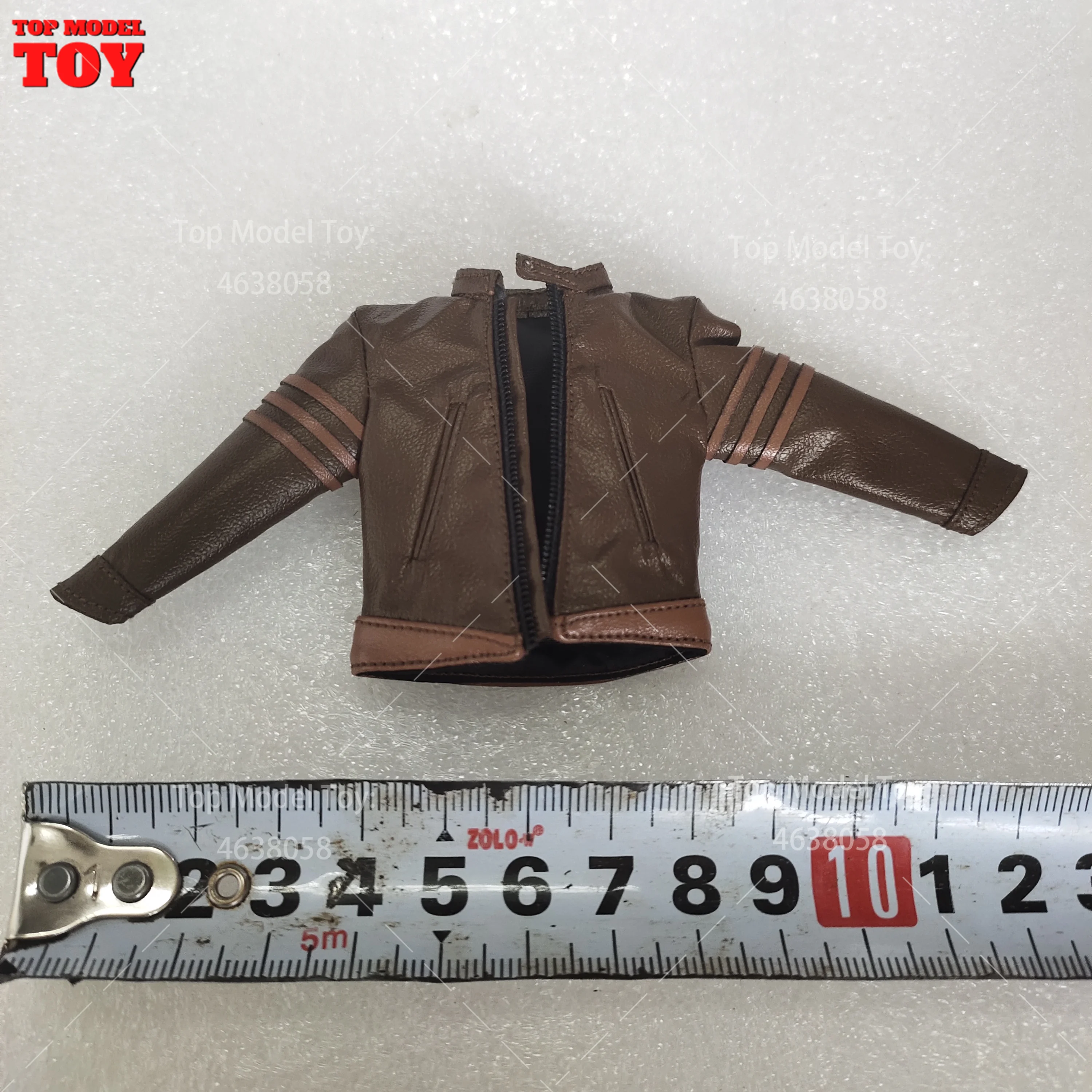 1/12 Scale Brown Leather Jacket Clothes Accessory Model for 6\'\' Romankey Ant Notaman Male Soldiers Action Figure Body Dolls