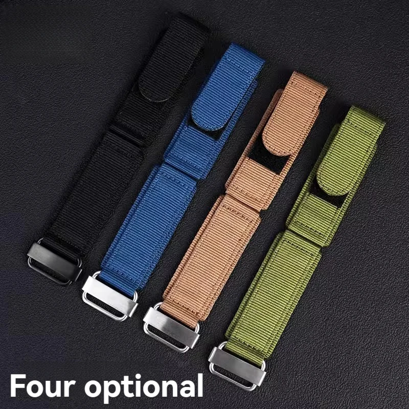 For Breitling Bell&Ross Thick Nylon Watch Band Hook Loop Panerai Canvas Belt 22mm 24mm Sports Wristband Rugged Outdoor Bracelet