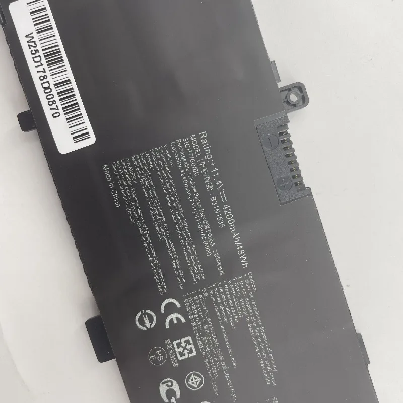 B31N1535 for ASUS  U4000U RX410U UX410U UX310U RX310U R310U U410U Laptop Battery High Quality  Battery Replacement Bateria