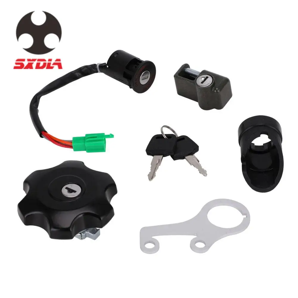 Motorcycle Ignition Key Switch Gas Cap Helmet Lock Set For Suzuki DRZ400SM DRZ 400SM 06 07 08 09 10 11 12 13 14 15 16 17 18 19