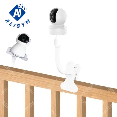 Universal Flexible Camera Bracket 1/4 Screw Clamp Mount Baby Monitor Camera Holder Webcam Monitor Punch-free Bendable Clip Stand
