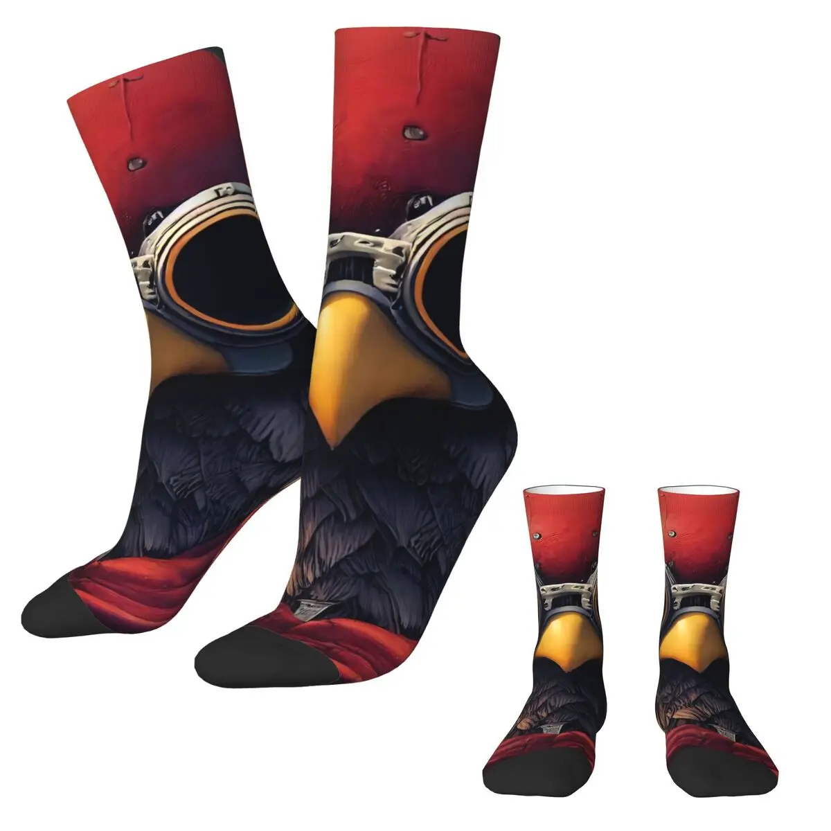 Funny Animal Socks Eagle Pirate Bird Harajuku Stockings Winter Anti Slip Female Socks Soft Breathable Design Skateboard Socks