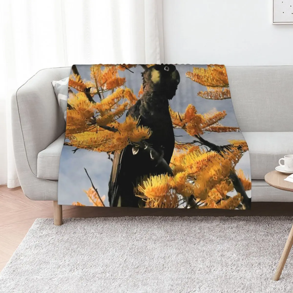 Yellow Tail Black Cockatoo (4) Throw Blanket Thermal Tourist Soft Plush Plaid Luxury Brand Luxury St for winter Blankets
