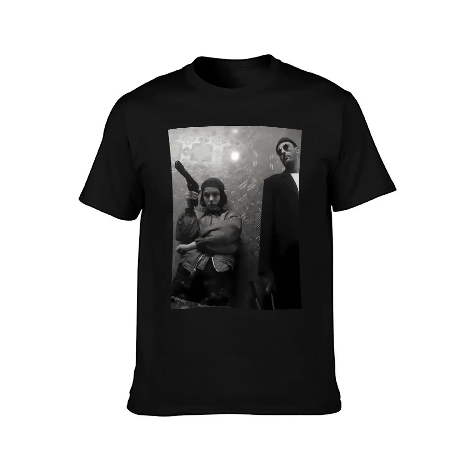 ليون المهنية منتصف القرن الرجعية ملصق الفيلم تي شيرت تي شيرت للرجل رجل تي شيرت للرجال عادية تي شيرت #2