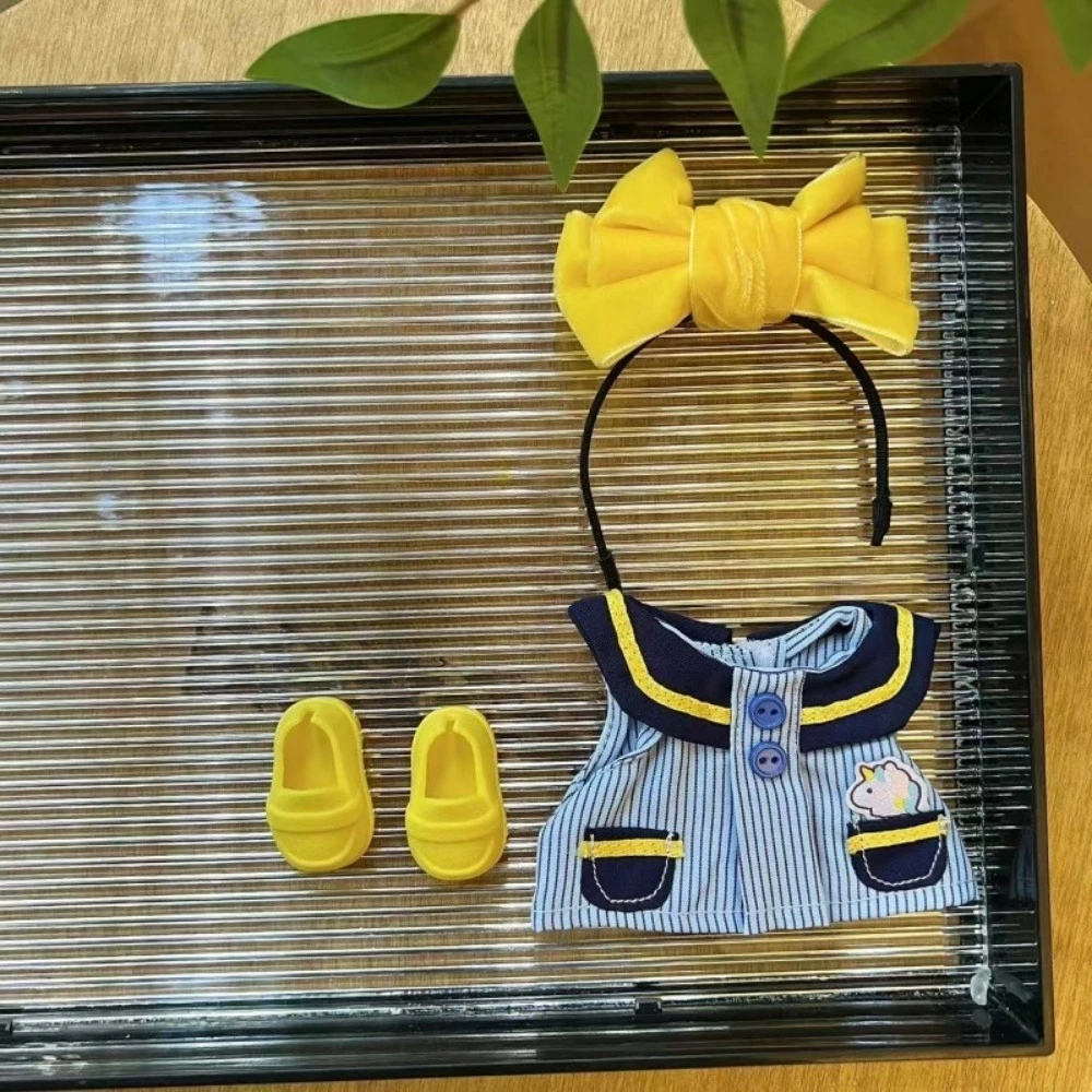 ل 15/17 سنتيمتر Labubu ملابس دمى تنورة زرقاء فستان الدمى اكسسوارات تغيير فستان الجلوس حفلة عيد الميلاد هدية عيد ميلاد اللعب