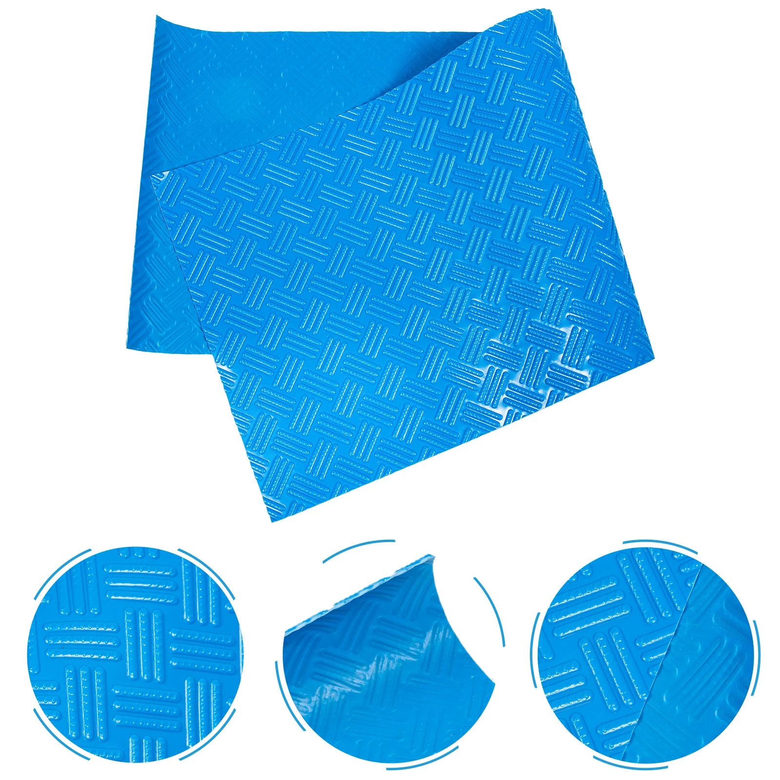 

Swimming Pool Mat Non-slip Ladder Pad Protective Step Coffee Table PVC Anti-skid for Stripe Pads Blue