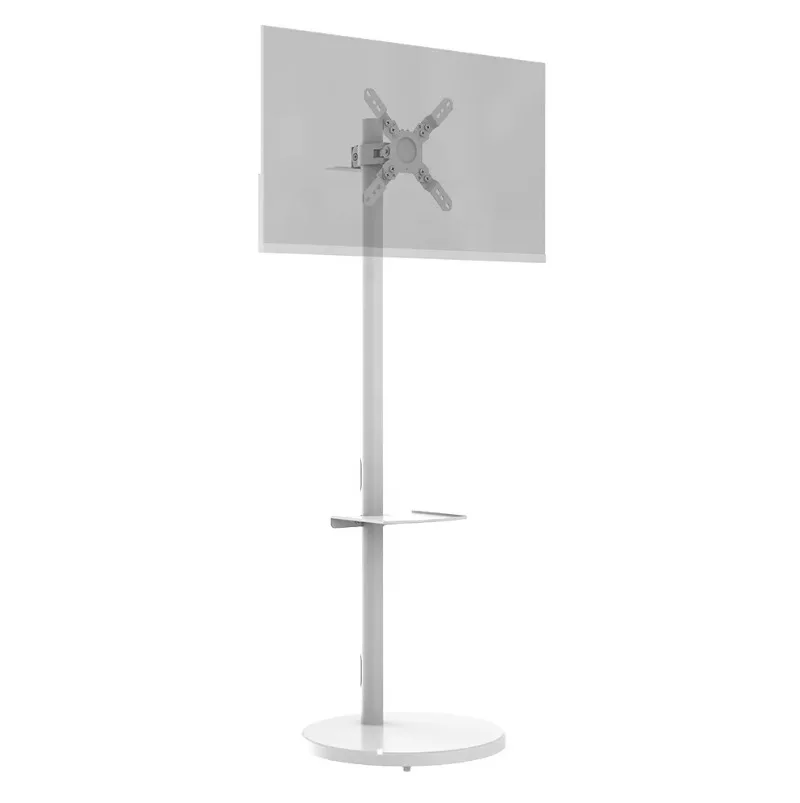 Universeller Monitorständer mit Halterung, Kabelschwenkfunktion, höhenverstellbar, schwarzer Monitorständer für Wohnzimmer, Studio, Bodenständer
