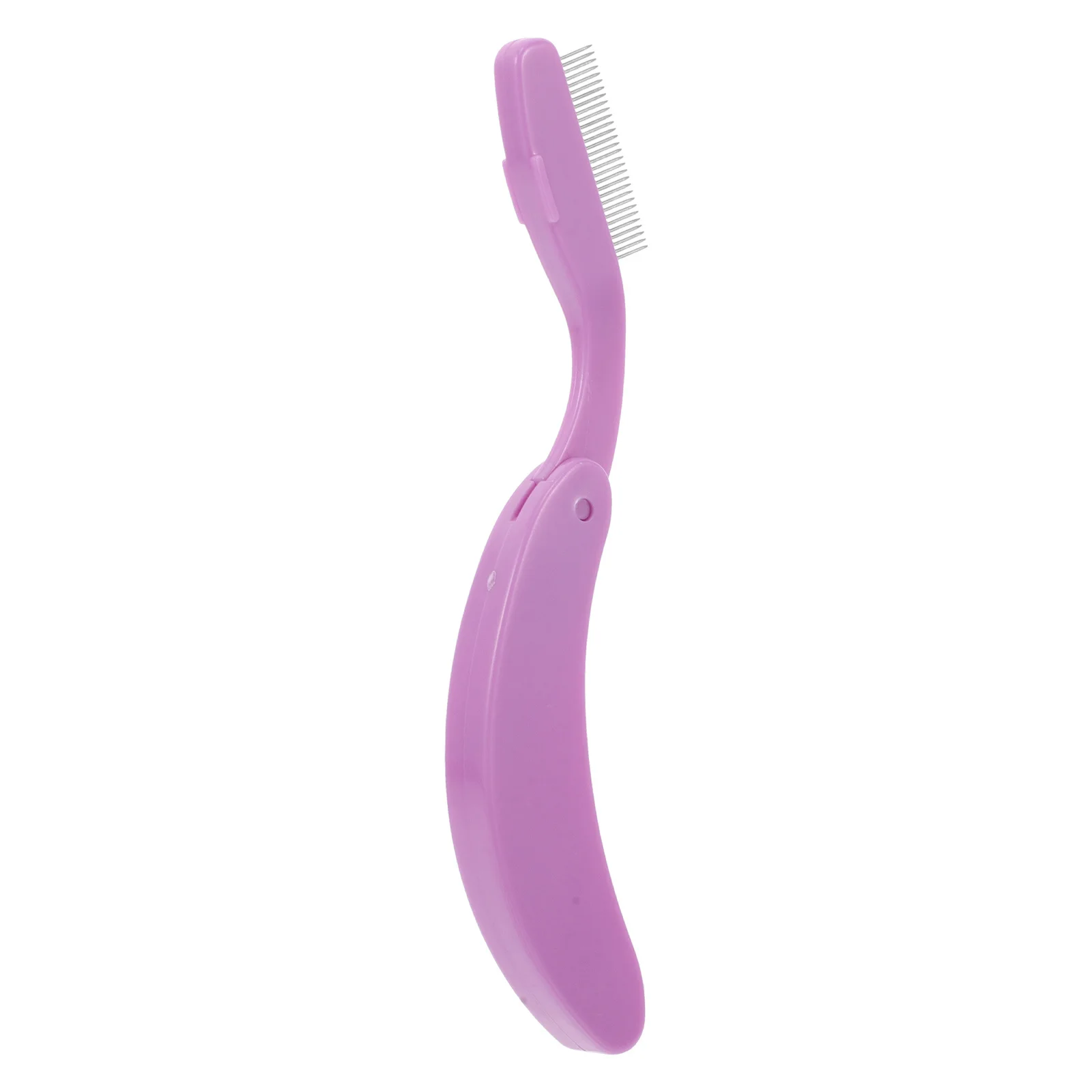 

Compact Eyelash Comb Folding Metal Brow Brush for Women Men Dual-Side Lash and Brow Separator Tool Travel Essential Beauty