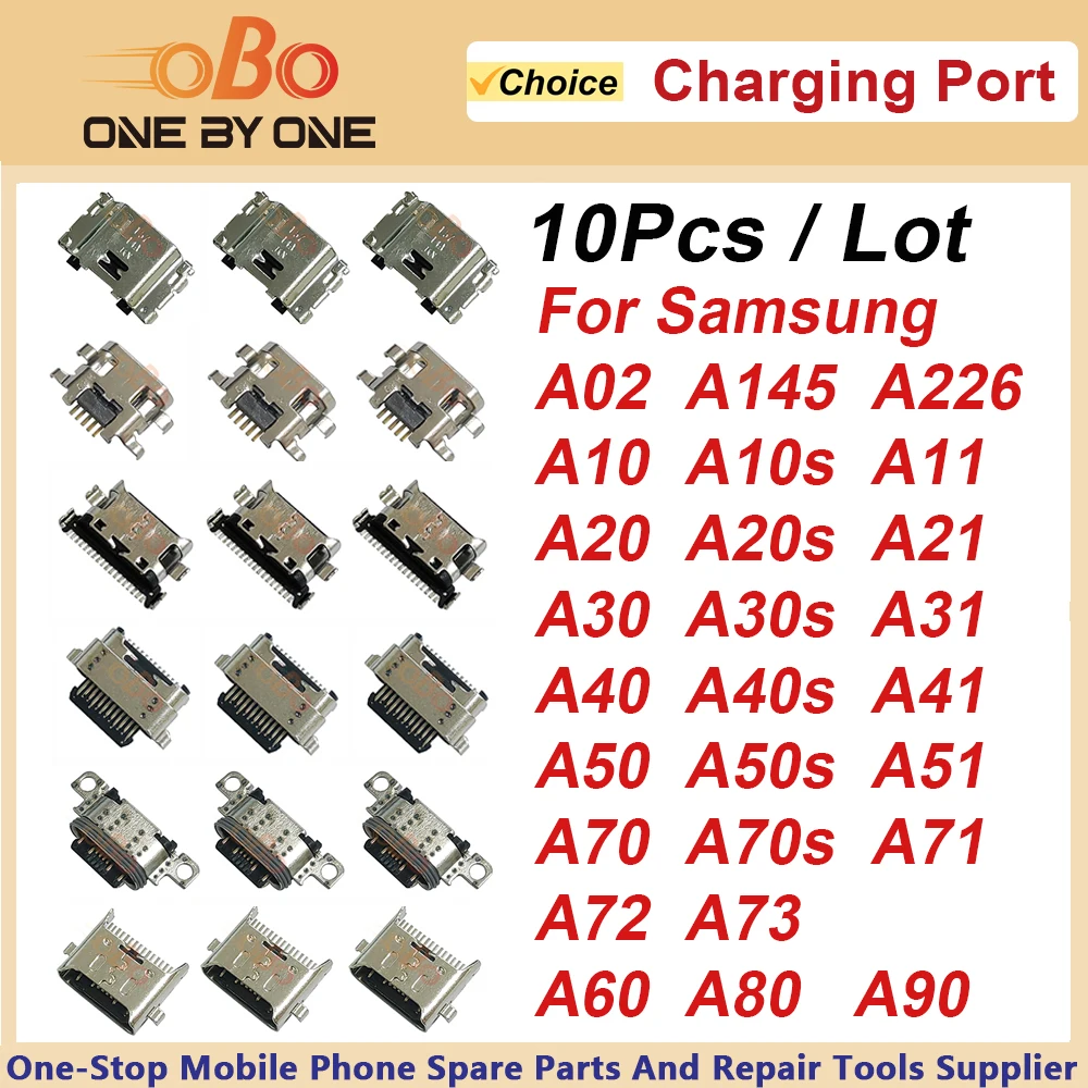 10pcs For Samsung A10s A11 A20s A21s A226 A30s A31 A40 A41 A50s A60 A70s A71 A72 A73 A80 A90 USB Charging Port Charger Connector