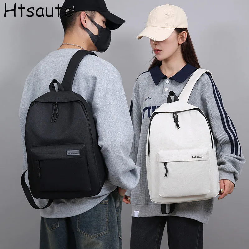 High Quality Solid Color Women Men Backpack Mochila Multifunctional Bags Brand Designer Casual Backpacks Travel School Bags