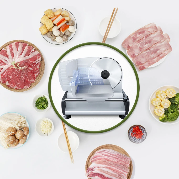 Electric Restaurant semi-automatic Frozen fish meat sausage Cheese meat slicer fruit cutting machine bread slicer