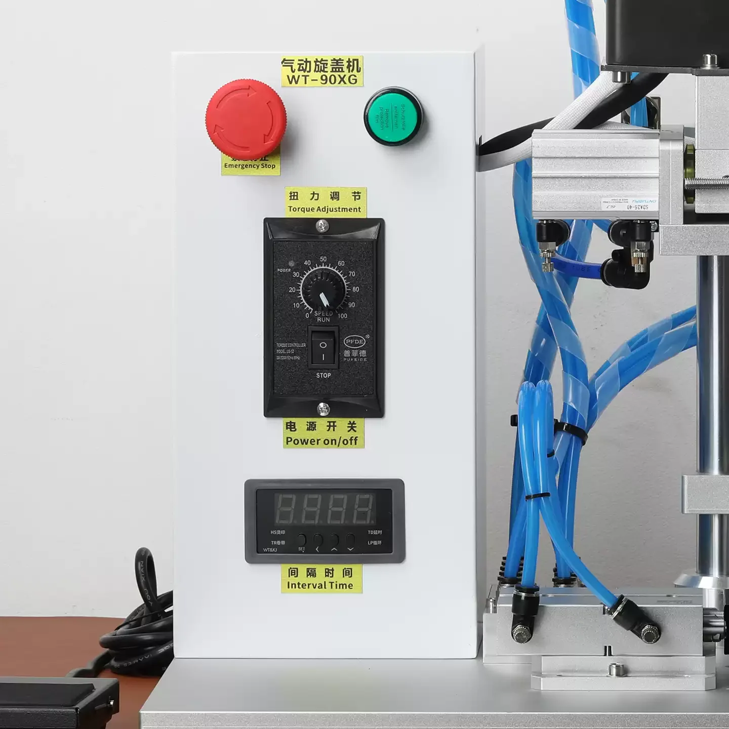 LY Desktop Fully Automatic Capping Machine Purely Electric Pneumatic for Screw-On Spray Bottle Caps with Diameters 10 To 60 Mm