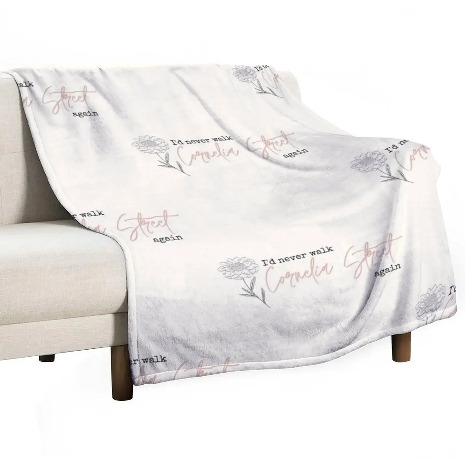 Never Walk Cornelia Street Throw Blanket Flannel Fabric christmas gifts Blankets